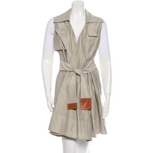 KAUFMANFRANCO Champagne KNEE-LENGTH TRENCH VEST US4, IT40
